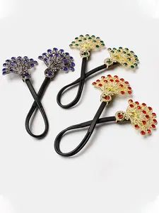 Elegant Crystal Peacock Hair Clip, Sparkling Rhinestone Design, Perfect for Special Occasions, Women's Fashion Accessory