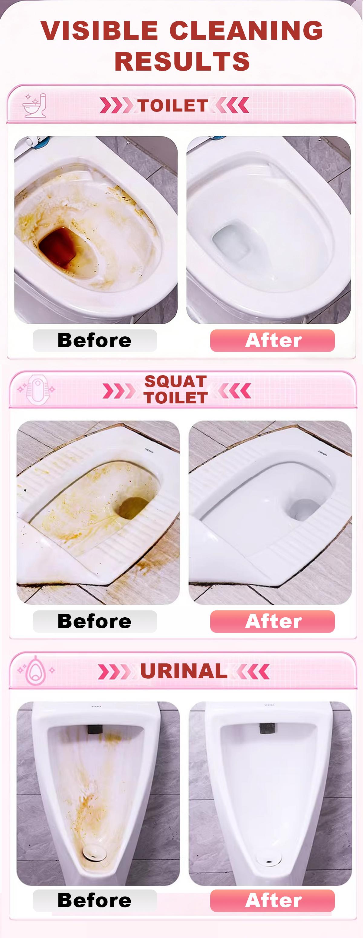 [mothersdaygift]  Bathroom Cleaning Foam Spray (10.58 oz) — Long-Lasting Rose Scent; Removes Hard Water Stains, Toilet Grime, and Soap Scum from Various Surfaces