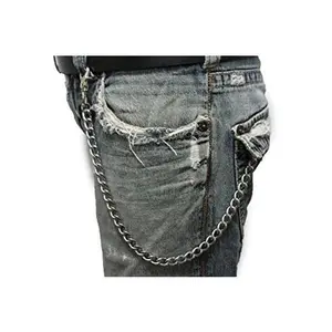 TFJ Men Wallet Chain Biker Fashion Jeans Keychain Classic Multi Links Basic Silver