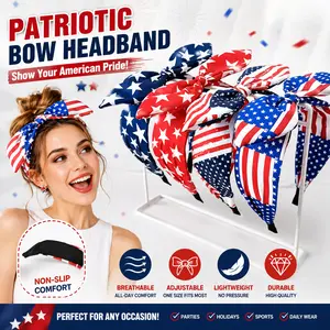 Women's Patriotic Headband - American Flag Design, 4th of July Accessories, for Teens, Parades, Daily Fashion Wear