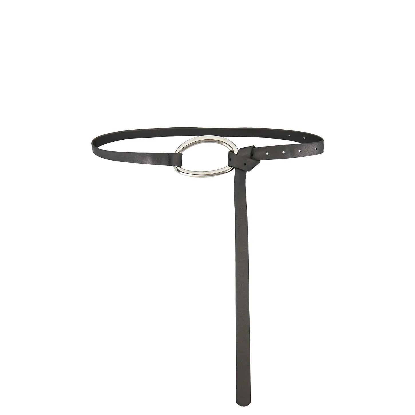 8 Other Reasons Gunmetal Belt With Oval Know Buckle in Gunmetal