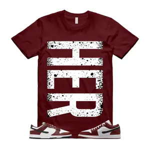 AJ1 Dark Pony White Black Dunk Dark Team Red Low T Shirt Match HER VERT Unisex Streetwear