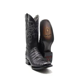 2565005001 - Vaquero Signature Men's Wide Toe Boots Coco Belly Print Black