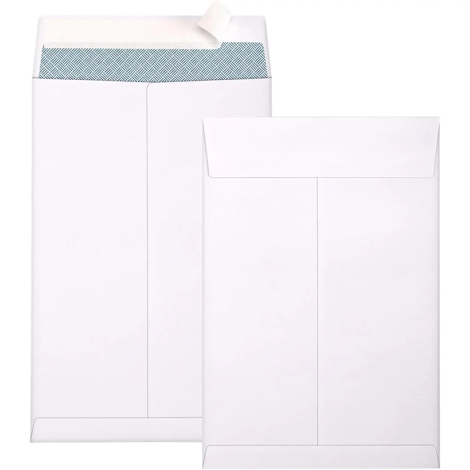 6x9 In Self-Seal Security Catalog Envelopes, 250 Pack Small White Envelopes for Mailing, Organizing, Home Office Use