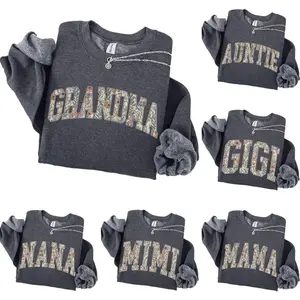 Custom Mama Heart Sweatshirt | Personalized Grandparent Gift | Floral Grandma, Nana, Lolly, Mimi, Gigi, Mamaw, Gammie Shirt, Family Sweater