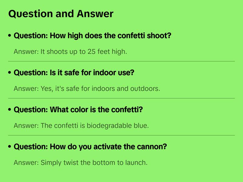 18" Blue Gender Reveal Confetti Cannon - Biodegradable, Smoke-Free, and Easy to Use