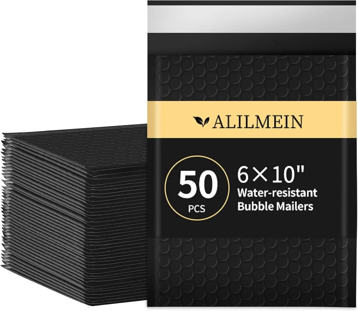 6x10 Inch Bubble Mailers 50 Pack Waterproof Padded Envelopes Self Seal Adhesive Shipping Bags for Mailing Cards Jewelry Makeup and Small Business Packaging
