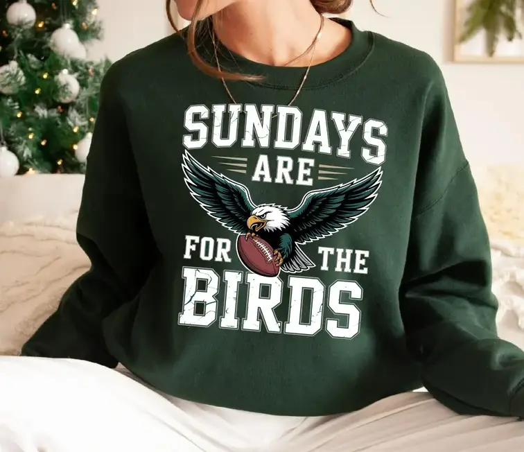 Philadelphia Football Sweatshirt, Vintage Eagle Sweatshirt,  Sundays Are For The Birds Sweatshirt