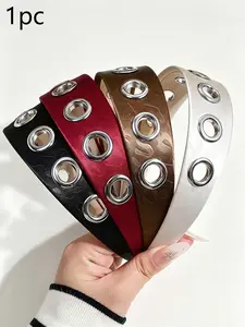 Vintage Elegant Metal Ring Fabric Wide Band Hairband, Versatile Headband for Daily Use, Makeup, Parties, and Gatherings
