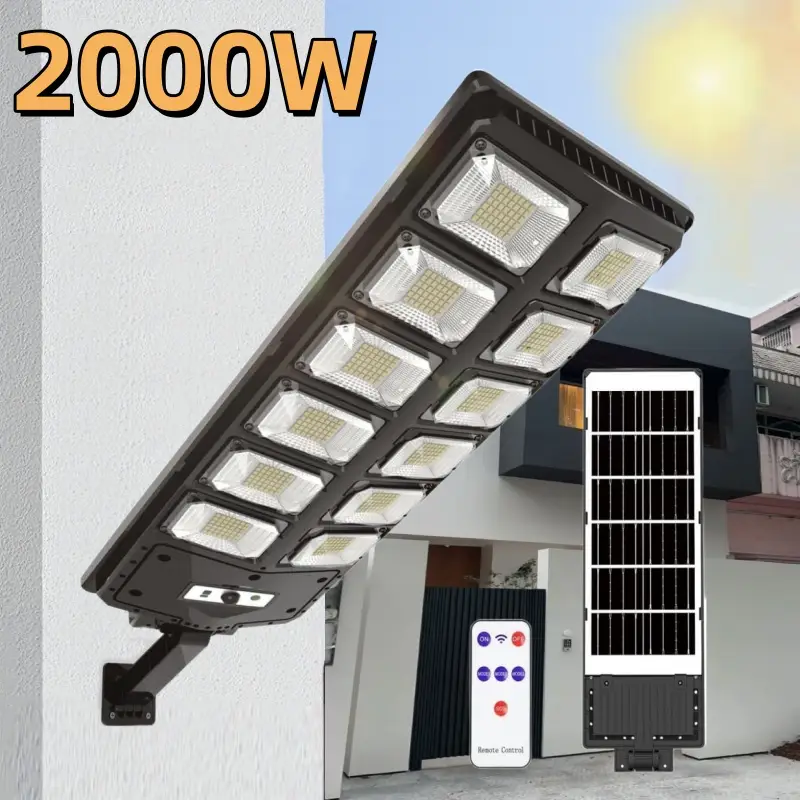 Solar Lights Outdoor Waterproof, 10000LM LED Solar Flood Lights Outdoor Motion Sensor with Remote, 3 Modes Solar Lights for Outside Yard, Garden, Path