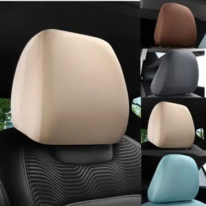 2PCS Universal Car Headrest Covers,Soft Car Head Rest Cover Protector, Headrest Anti-Dirty Covers, Headrest Protective Covers,Vehicle Accessories Headrest Cover for Car Truck,Car Seat Headrest Cover