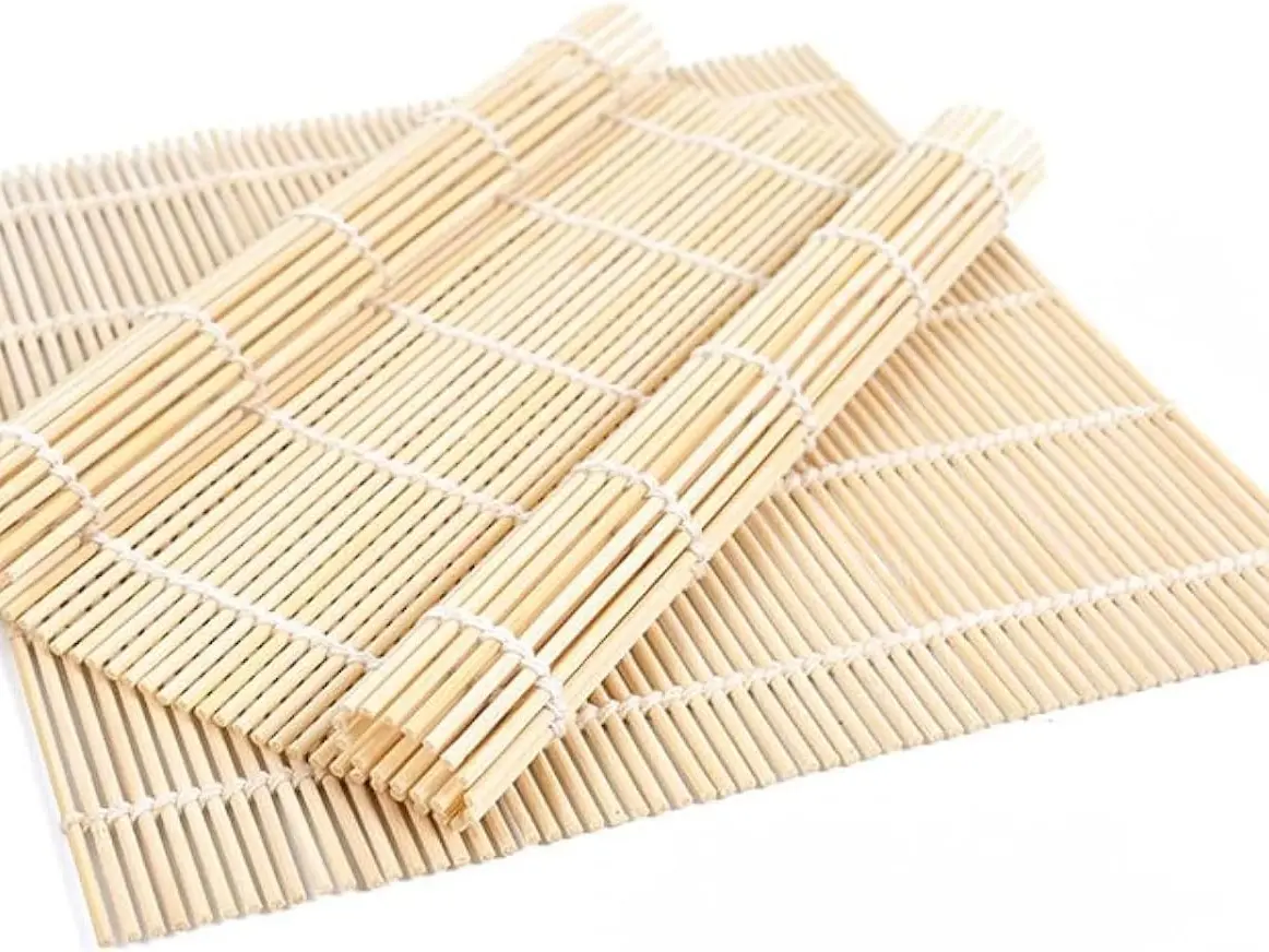 2-Pack Smooth Bamboo Sushi Rolling Mat - 9.5"x9.6" Kitchen Utensils Sushi Making Kit 2-Pack Smooth Bamboo Sushi Rolling Mat - 9.5"x9.6" Kitchen Utensils Sushi Making Kit