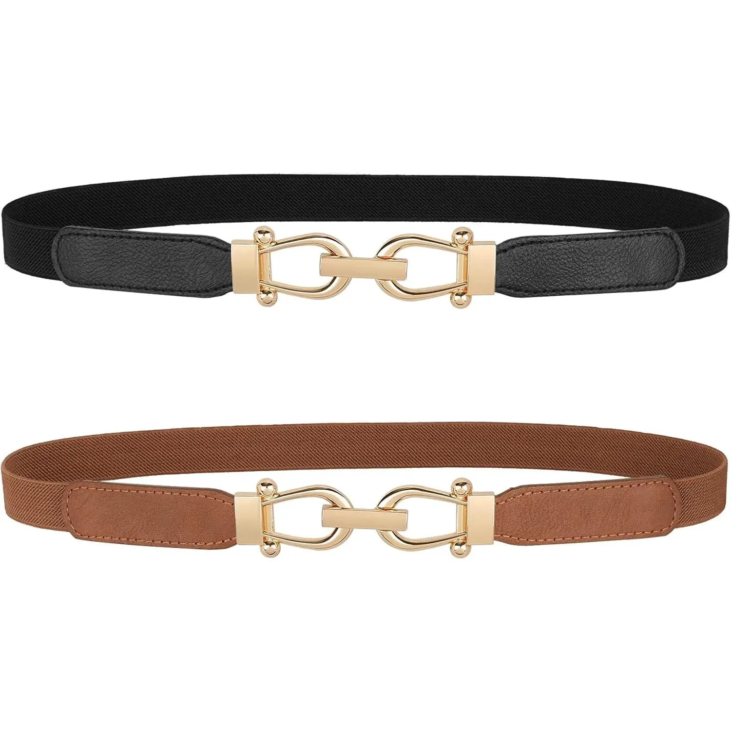 Women Skinny Elastic Belt for Dresses,Thin Retro Stretch  display picture 1