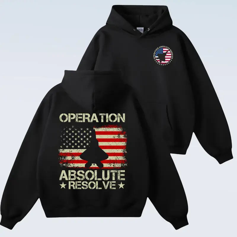 Operation Absolute Resolve Hoodie B2 Stealth Bomber Shirt USA Air Force Sweatshirt Patriotic Veteran Gift American Flag Military Shirts