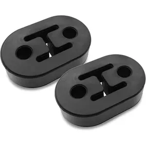 Car Exhaust Rubber Hanger, 2 Holes 11mm (0.43inch), Universal Exhaust Insulator Muffler Hanger, Muffler Bracket Bushing Mount (2pcs)