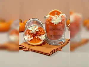 Orange Sherbet Creamsicle Candle. 13 oz. Soy Candle/Oranges, Ice Cream. Strongly Scented Candle. Dessert Candle/Food Candle