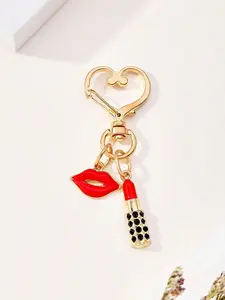 Lipstick Shape Bag Charm Keychain Gift Bag Car Accessory, Women's Moisturizing Lip Balm Keyring, Trendy Cute Keychain, Holiday Gift, Valentine's Day Present, Keychain for Bags