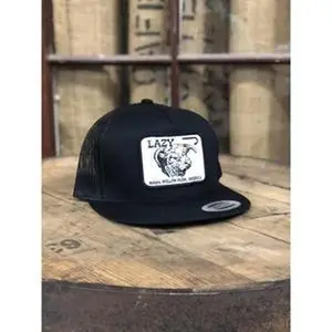 Lazy J Ranch Wear Unisex Black & Black Cattle Headquarters Patch Cap