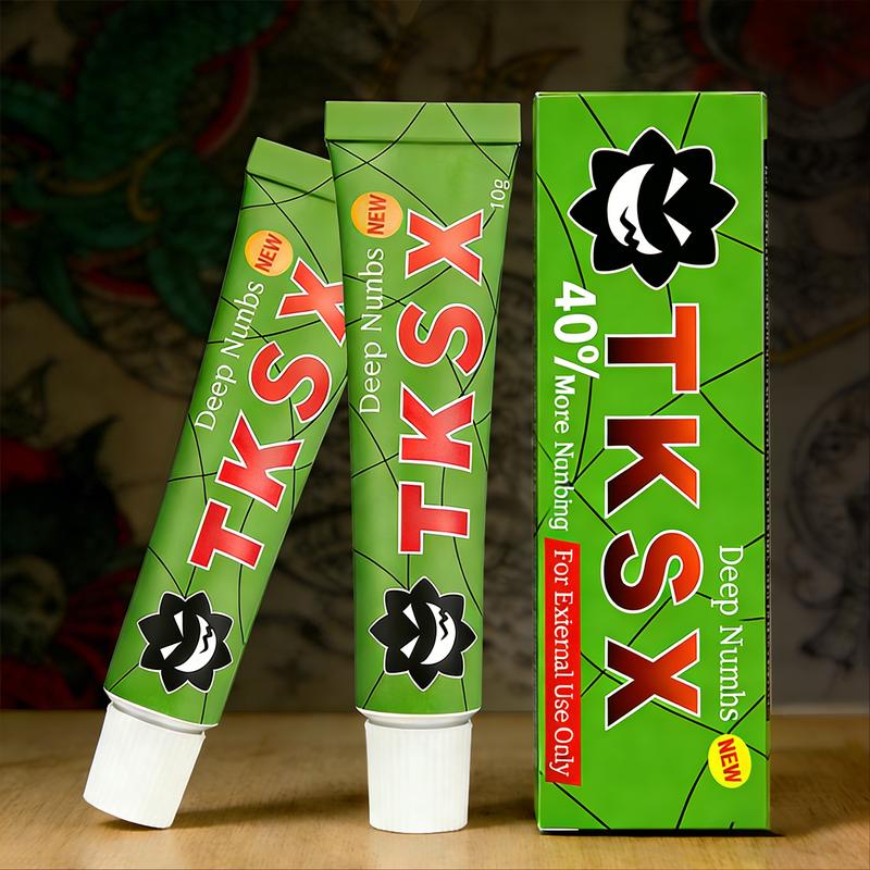 TKSX Tattoo Numbing Cream, Relief Cream for Laser Removal, Waxing, Eyebrow Threading, Tattoo External Cream (10g*2pcs)