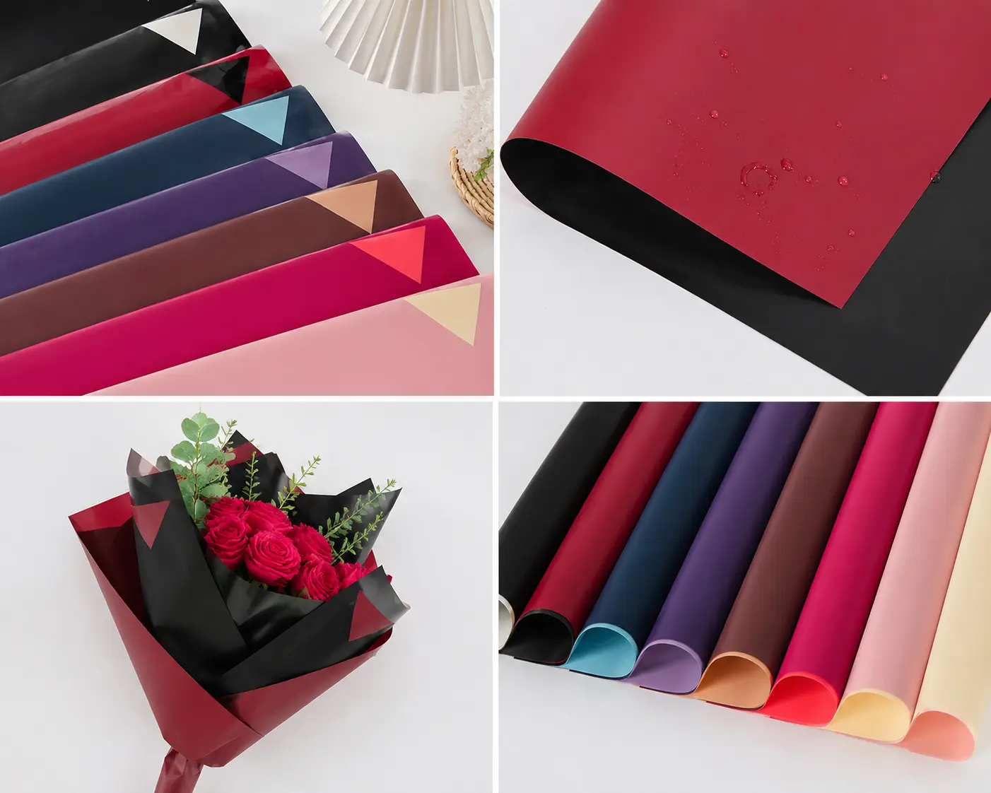 2-Tone Premium Waterproof Wrapping Paper Roll, Easy-to-Wrap Toy & Hobbies DIY Project Supplies, Creative Gift Packaging Accessory That Creates a Fuller Premium Bouquet Look, Diy Projects