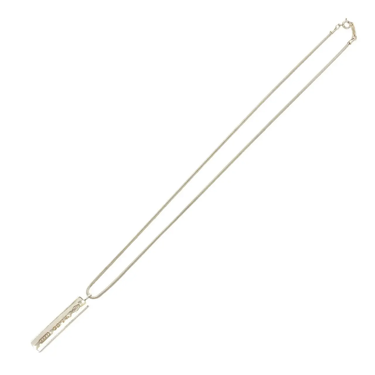 Pre-owned Tiffany & Co. Sterling Silver 925 (Ag925) Small Leather Goods 1837 Narrow Silver Necklace