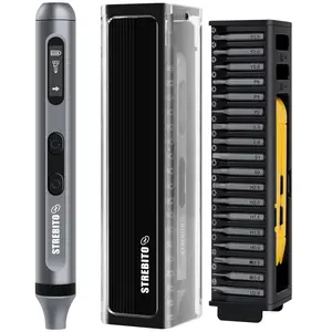 STREBITO 3.7V Mini Electric Screwdriver, 42-in-1 Precision Electric Screwdriver Kit, 36 S2 Magnetic Bits, Mini Power Screwdriver with Display, Electric Screwdriver Cordless for Electronic Laptop Phone screwdriver