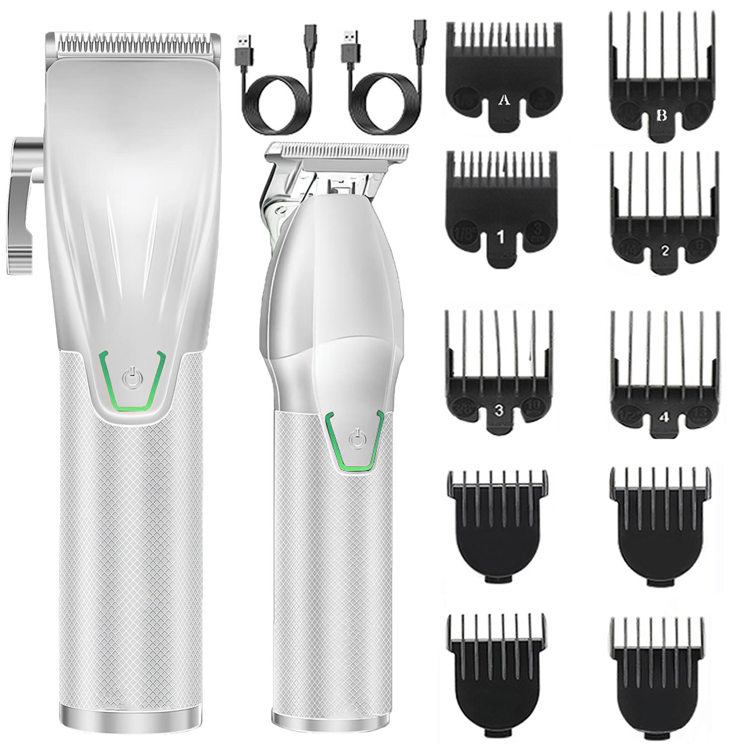 Men’s professional hair clipper, professional-grade cordless hair clipper and trimmer set, barber kit. Rechargeable beard trimmer and electric shaver for a comfortable experience