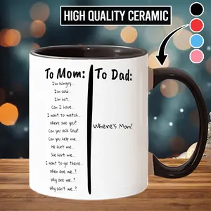 ( Milashop ) To Mom, To Dad Funny Present Gift Coffee Mugs  - scs10225