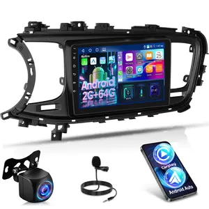 Android Car Stereo for Kia K5 Optima 2013 2014 2015, 9" Touch Screen Head Unit, Wireless CarPlay Android Auto, GPS Navigation, Bluetooth, WiFi, FM, SWC, 2GB/4GB RAM 64GB ROM, AHD Backup Camera