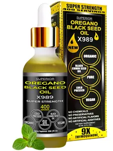 Organic Oregano Oil and Black Seed Oil | 400 Servings | Natural Antioxidants