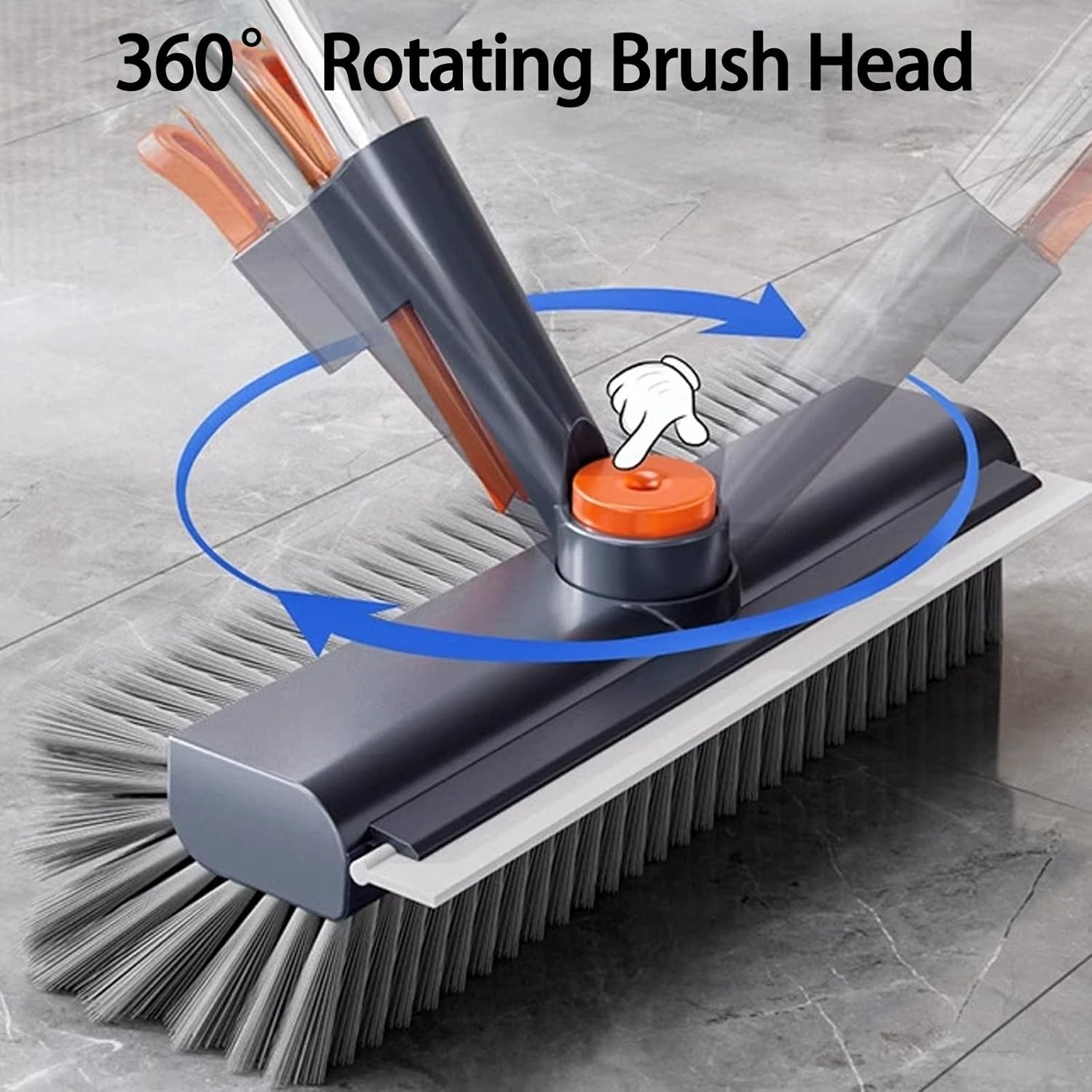 3 in 1 Adjustable Scrub Brush with Long Handle, Floor Cleaning Brush for Bathroom, Bathtub, Tile and Patio, Multi-Surface Scrubber for Home Cleaning