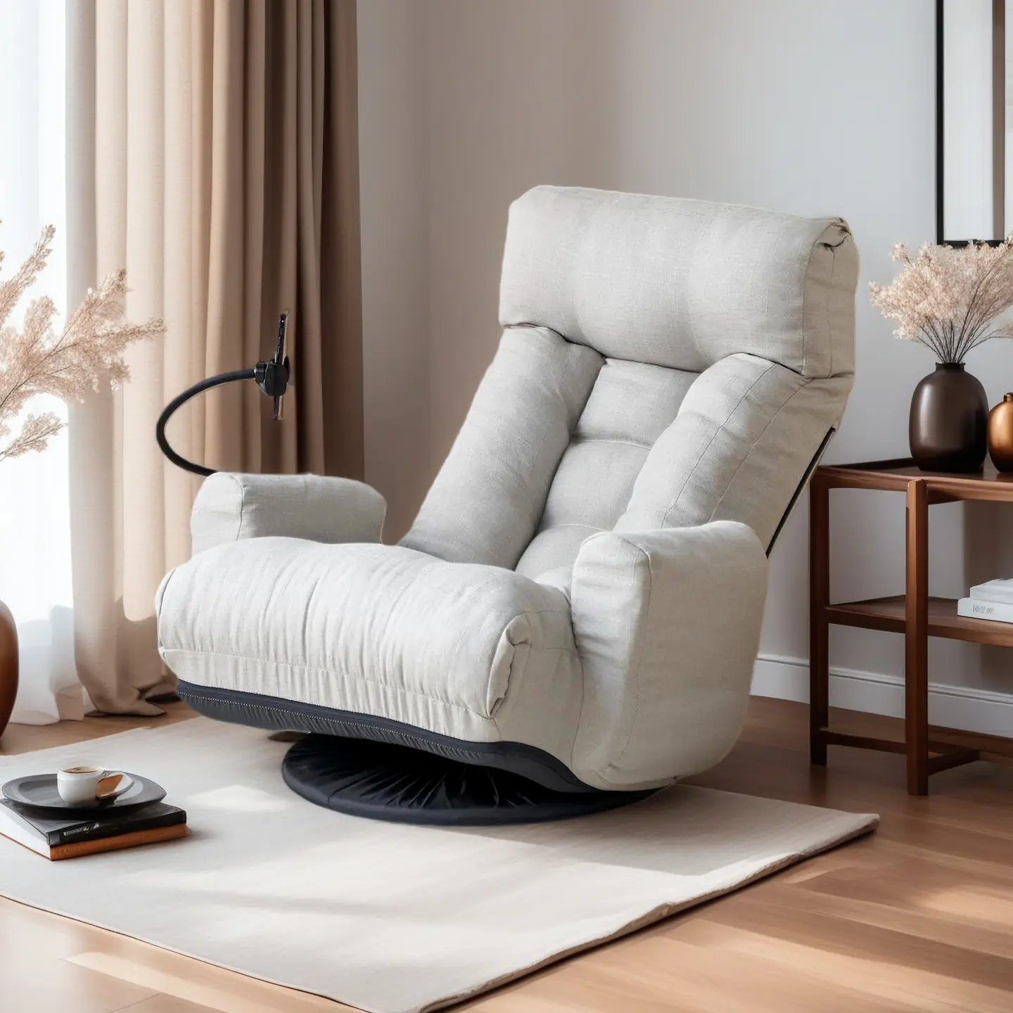 Adjustable Head and Waist gaming Chair 360 Degree Rotatable Sofa Chair with Built-in Spring Seat Bag Ergonomic Design for Comfortable Lounging playtime  couch convertible  chair