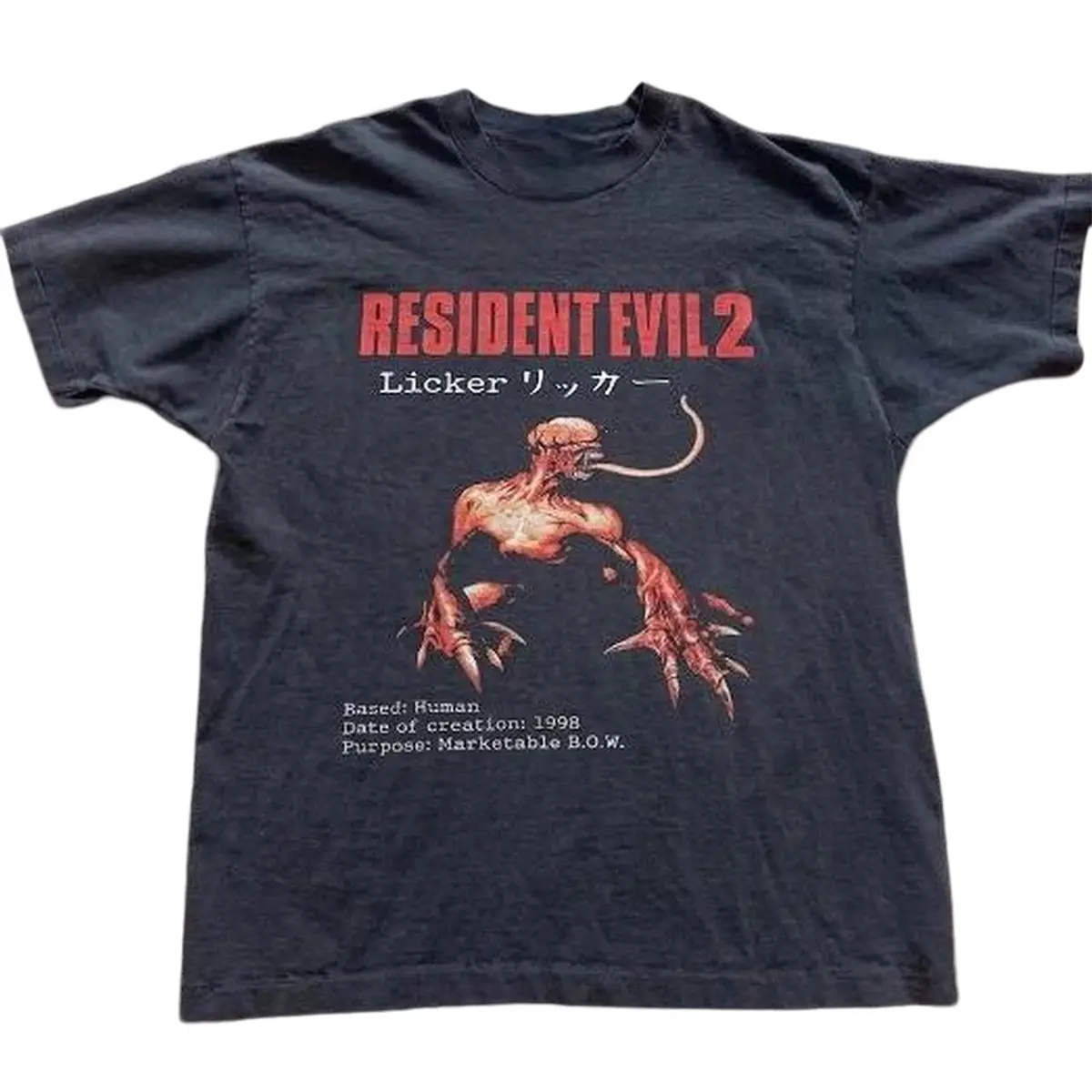 Resiidents Eviils 2 Licker T-Shirt, Vintage Survival H0rr0r Game Graphic Tee, Retro Gamer Shirt