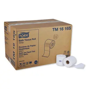 212 MAIN Septic Safe Toilet Paper, 2-Ply Eco-Friendly Embossed Texture Recycled Pulp Tissue, White Tork TRKTM1616S Universal Bath Tissue - 500 Sheets Per Roll, Pack of 96