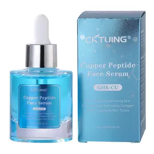 CKTUING Blue Copper Peptide Face Serum GHK-CU Serum for All Skin Types 1 fl oz