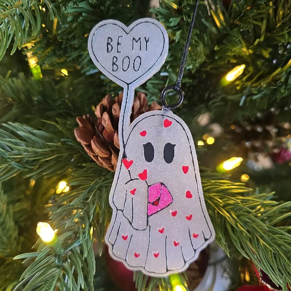 Be My Boo Valentine Ghost Car Freshie,  Hearts Car freshie