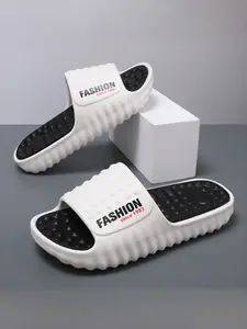 1 Pair Unisex Thick-Soled Slippers, EVA Material, Massage Particle Lining, Anti-Slip & Wear-Resistant, Dual-Use Sandals for Home & Outdoor