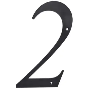 212 MAIN Classic Weatherproof Plastic Outdoor Nail-On House Number Signs, 6 in., 2-Pack (Total 3 Signs) for Home Decor