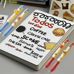 Food Themed Notebook with 4 Counts Erasable Pen, 1 Count Retro Blank Notebook, Niche Notepad, Art Book Diary, Photo Prop
