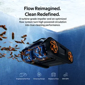 K40 Pool Cleaner Operates for 4 Hours, Is a Cordless Robotic Vacuum Designed for Both Inground And Above Ground Pools, Featuring Smart Navigation, a Touchscreen Interface, Self-Parking Capabilities, And It Effectively Cleans The Floor