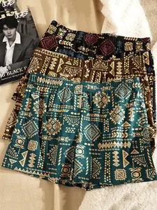 3 Pack Men's Retro Aladdin Pants, Ethnic Style Comfortable Home Shorts, Loose Breathable Boxer Shorts for Everyday Use, Casual Loose Fit Shorts, Breathable Printed Shorts