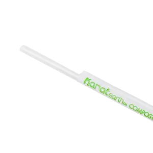 Karat Earth 8.75" Giant PLA Straw (7mm) Paper Wrapped, Clear - 2,500 pcs
