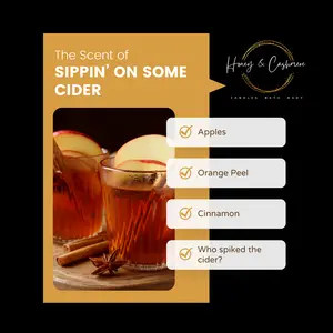 Sippin On Some Cider Wax Melts - Cozy Aroma of Apples, Cinnamon, and Spice Scent Notes - 2oz & 8oz Jars