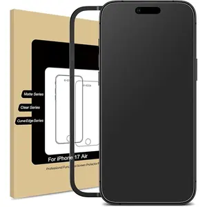 Matte Glass Screen Protector for iPhone 17 Pro (6.3 inch) Anti-Glare & Anti-Fingerprint Tempered Glass Clear Film, [Easy Installation Frame] Case Friendly, Bubble Free - Smooth as Silk