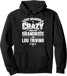 Grandma Crazy for Lou Trivino New York Baseball MLBPA Pullover Hoodie
