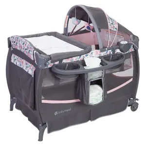 Baby Trend® Deluxe II Portable Nursery Center® Playard w/ Removable Full-Size Bassinet, Parent Organizer & Canopy Baby Trend® Deluxe II Portable Nursery Center® Playard w/ Removable Full-Size Bassinet, Parent Organizer & Canopy