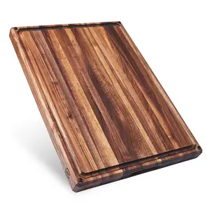 Franklin Cutting Board - Walnut Wood Cutting, 20 x 15 x 1.5’’, Juice Groove, Removable Rubber Feet, Sustainably Sourced American Black Walnut, Kitchen Chopping Board