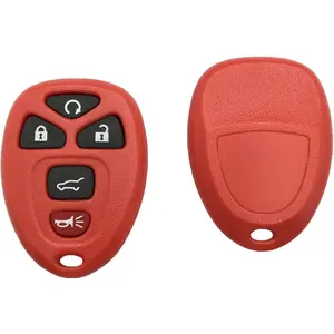 Replacement Key Fob Shell Case Fit for Chevy Suburban Tahoe Traverse / GMC Acadia Yukon / Cadillac Escalade SRX/ Buick Enclave / Saturn Outlook 2007-2010 Remote Key (Red 1 Pcs)