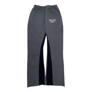 Gallery Department GD Logo Flare Sweatpants Charcoal Grey White