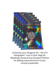 Hangover Kit Pouches (5 pack) for Weddings, Parties, Travel, Self-Care, Emergencies, Gifts, Bachelor, Bachelorette Parties, Party Favors